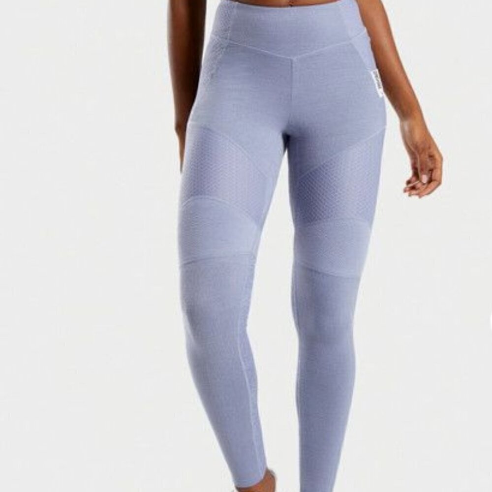 Gymshark True Textured Leggings High Waisted Multi Texture Waist Pocket Active M